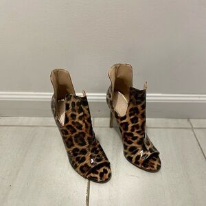 The stylish Azalea Wang Feline Frenzy Stiletto Booties. Only used once.